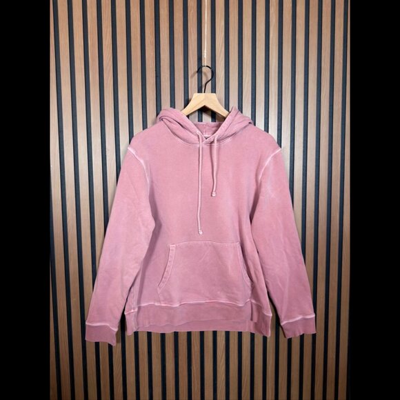 Outerknown Sweater Large Mens Pink Heavyweight Fleece Pullover Crewneck